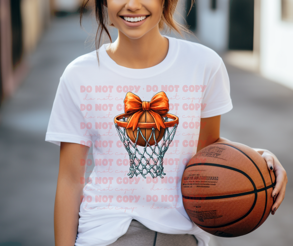 5204 - Basketball hoop with bow *DTF