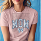 5575 - Blue floral mom with bow *DTF