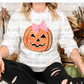 6474 - Pumpkin with pink bow *DTF Transfer