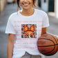 5209 - Basketball stacked with coquette bow *DTF