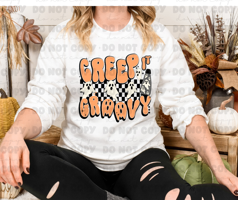 6480 - Creep it groovy orange font *DTF Transfer