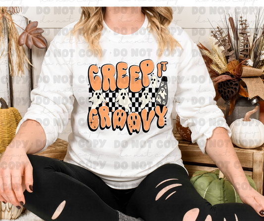 6480 - Creep it groovy orange font *DTF Transfer