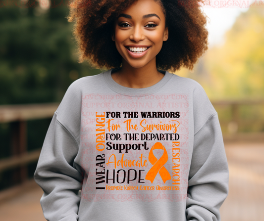 5366 - I wear orange for kidney cancer awareness *DTF