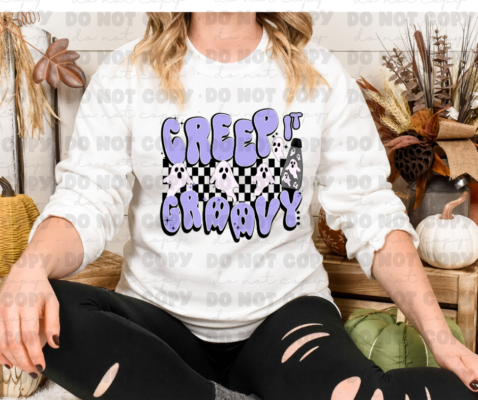 6481 - Creep it groovy purple font *DTF Transfer