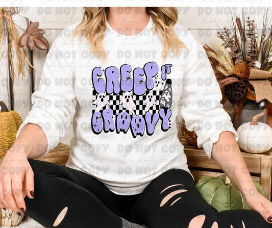6481 - Creep it groovy purple font *DTF Transfer