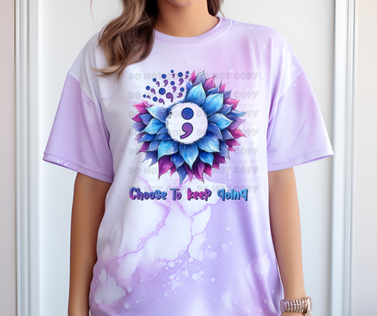 6415 - Choose to keep going sunflower semicolon * DTF Transfer