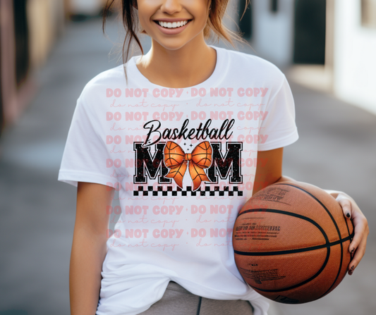 5210 - Basketball stacked with coquette bow *DTF