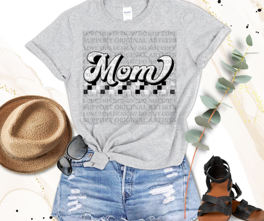 5582 - Mom retro checkered *DTF
