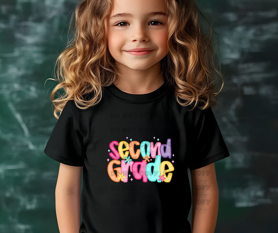 6130 - Preppy second grade * DTF Transfer
