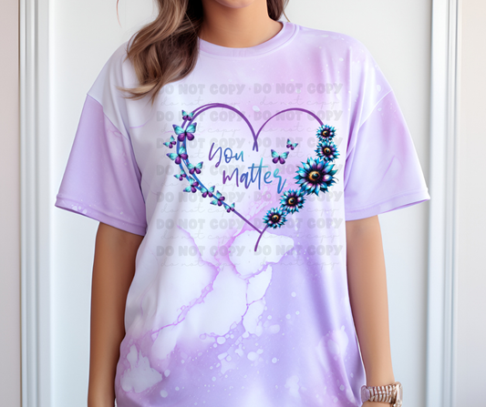 6418 - You matter heart with butterflies * DTF Transfer