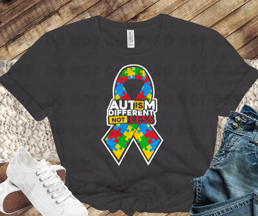 3706 Autism is different ribbon DREAM TRANSFER* DTF