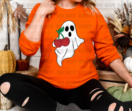 6484 - Ghost with cherries *DTF Transfer