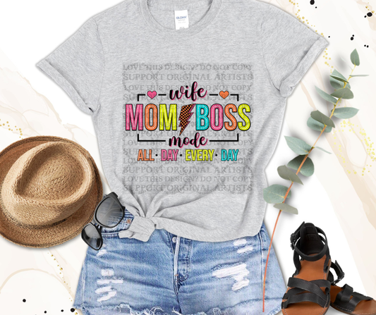 5586 - Wife mom boss mode *DTF