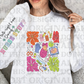 5640 - Floral Nurse with nurse stuff sleeve * DTF