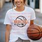 5207 - Basketball Mom faux glitter with heart *DTF