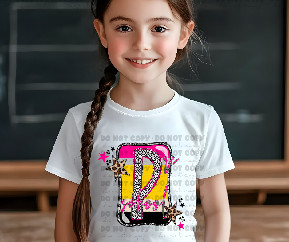 6173 - Preschool polka dot pencil * DTF Transfer
