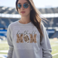 5240 - Football Mom faux glitter brown with dark football *DTF