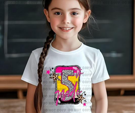 6170 - 5th grade polka dot pencil * DTF Transfer