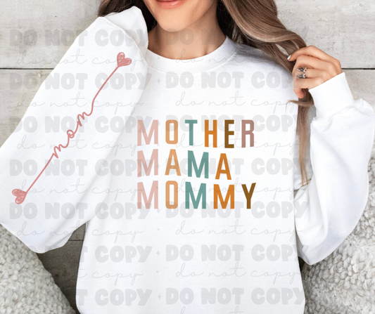 5599 - Mother Mama Mommy with mom sleeve * DTF