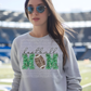 5231 - Football Mom faux glitter dark green dark football *DTF