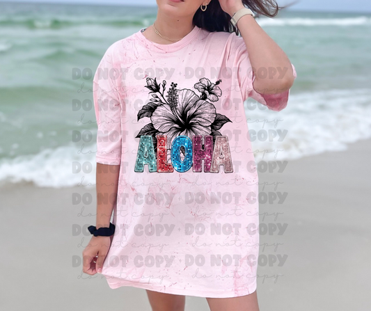 5917- Aloha flower *DTF Transfer