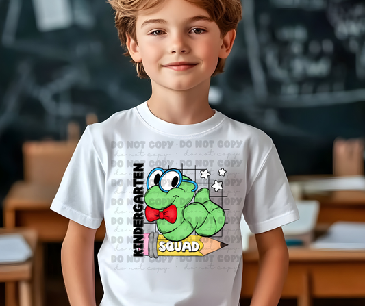 6157 - Kindergarten squad caterpillar with bowtie * DTF Transfer