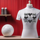5218  - Soccer coquette bows with black bows *DTF