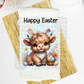 5317 Happy Easter cow towel size * DTF