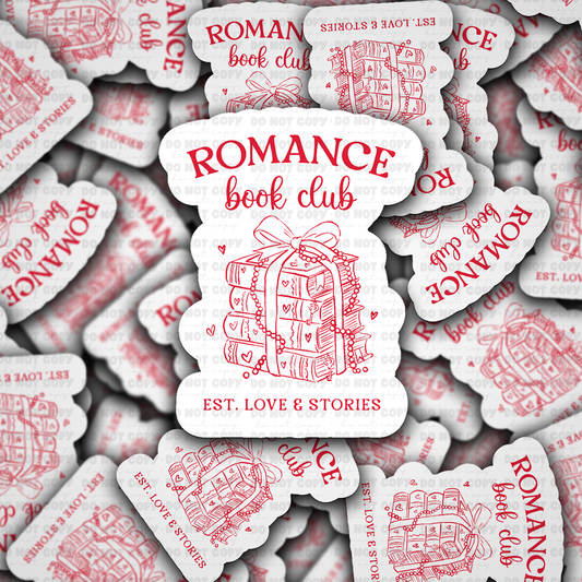 DS - 2492 Romance book club Die Cut Sticker