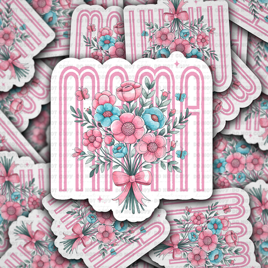 DS 2992 - Vintage floral mama Die Cut sticker
