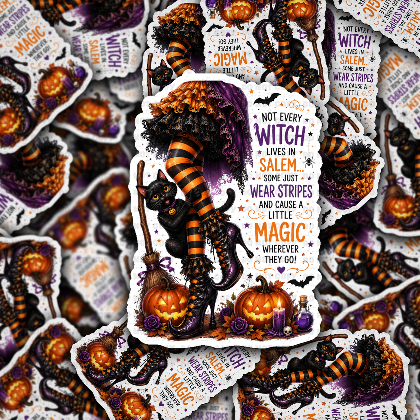 DS 3315 - Witch legs Die Cut sticker