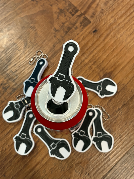 Wrench soda can tab opener keychain