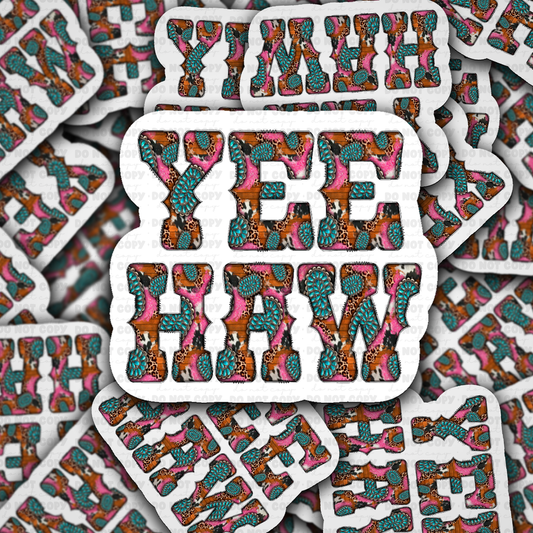 DS 2952- Yeehaw western Die Cut sticker