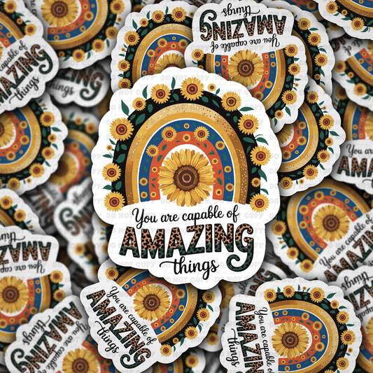 DS 2953- You are capable to do amazing things Die Cut sticker