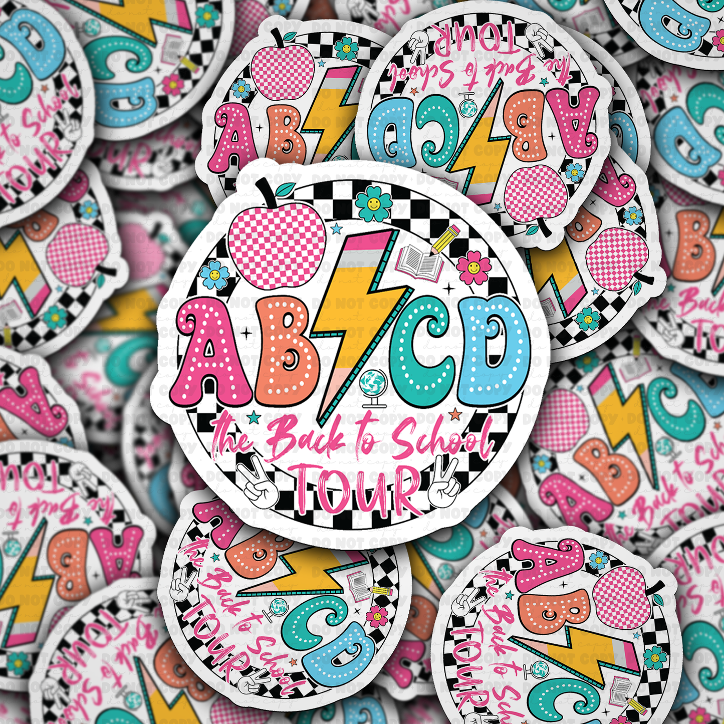 DC 1977 - ABCD The back to school tour Die Cut Sticker