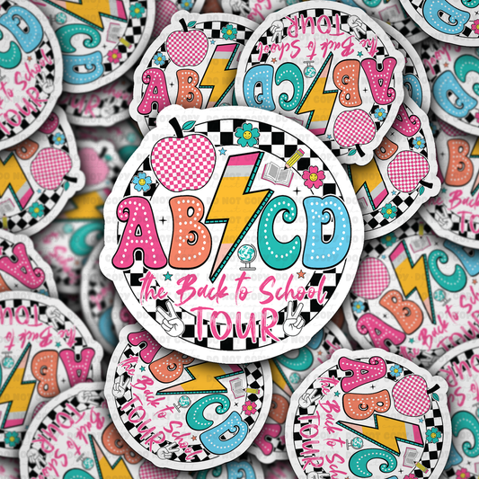 DC 1977 - ABCD The back to school tour Die Cut Sticker