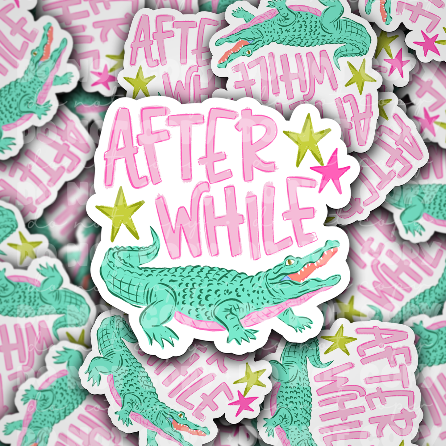 DS 2861 - After while crocodile Die Cut sticker