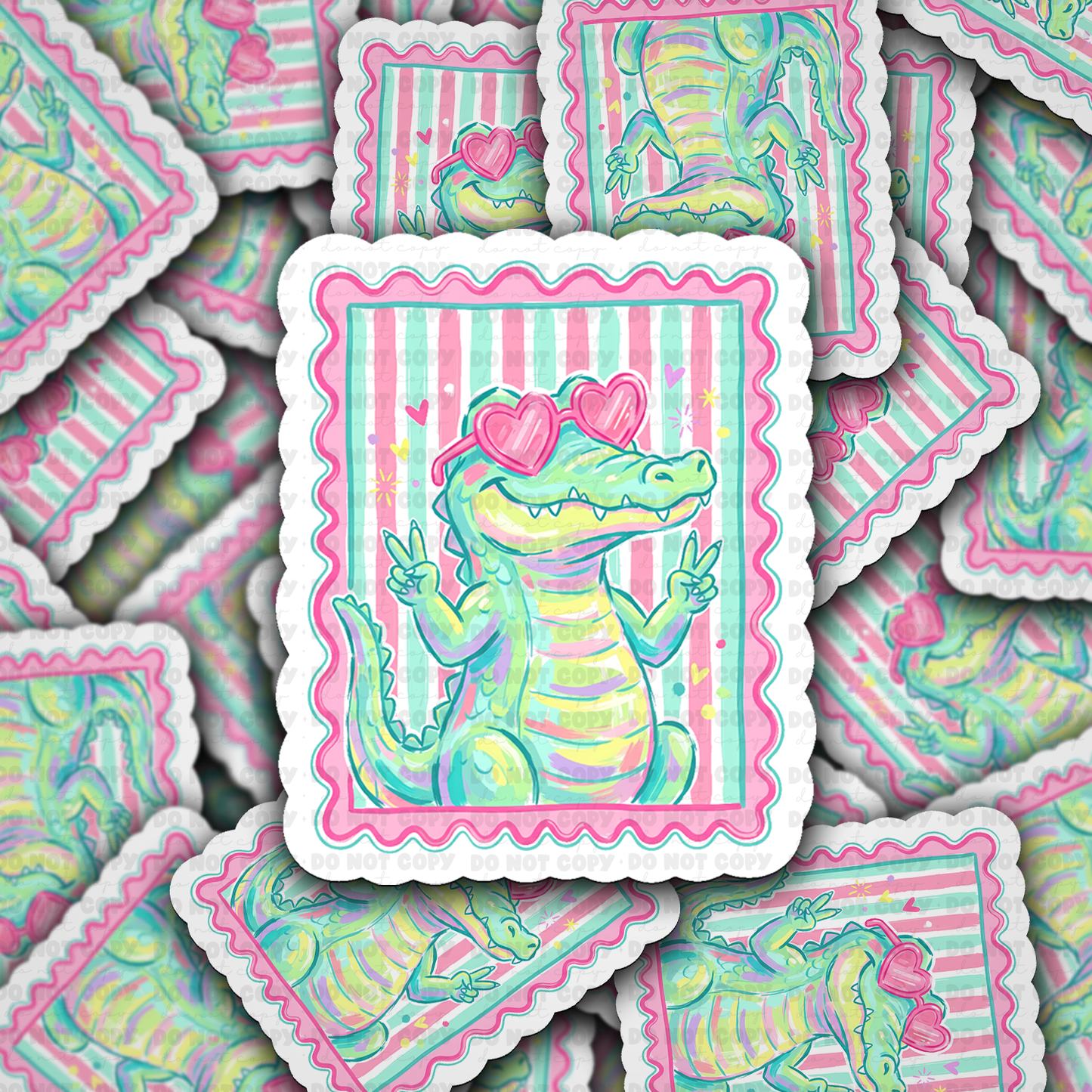 DS 3057 - Alligator Die Cut sticker