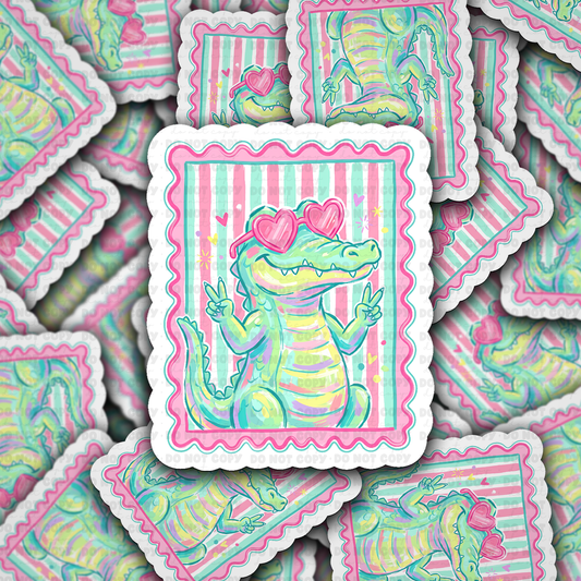 DS 3057 - Alligator Die Cut sticker