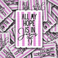 DS 2831 - All my hope is in Jesus Die Cut sticker