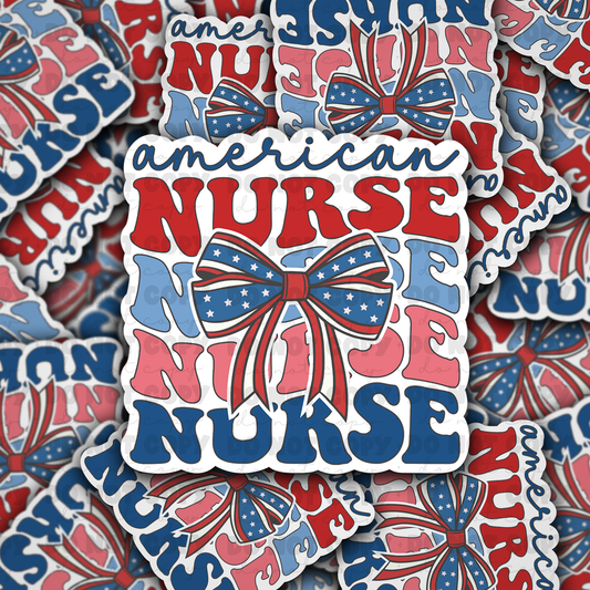 DC 982 American Nurse Die cut sticker