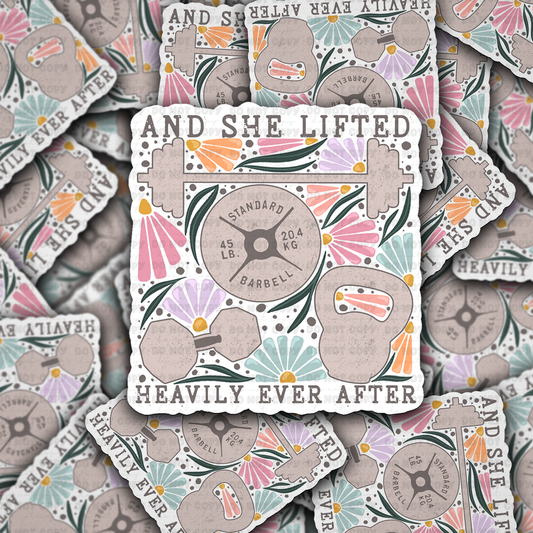 DC 1438 - And she lifted heavily ever after die cut sticker