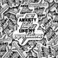 dc488 Anxiety high Die cut sticker 3-5 Business Day TAT
