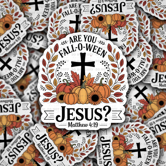 DC 1999 - Are you Fall-O-Ween Jesus Die Cut Sticker