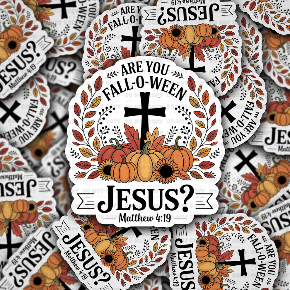 DC 1999 - Are you Fall-O-Ween Jesus Die Cut Sticker – It's Transfer Time