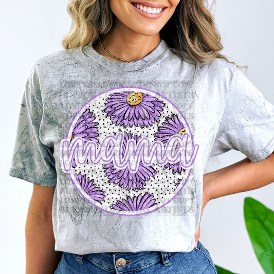 5534 - Aster September flower Mama circle *DTF