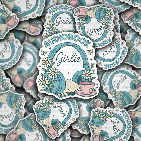 DC 1887 - Audiobook girlie Die Cut Sticker
