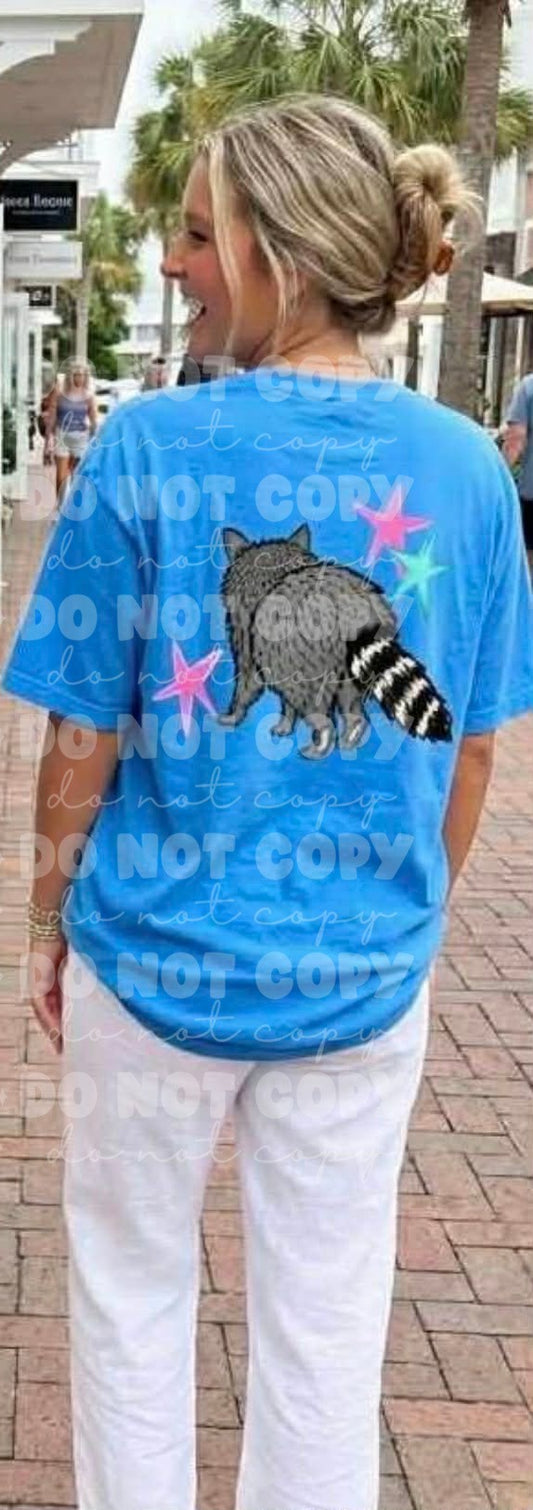 6792 - Raccoon bottom *BACK ONLY *DTF Transfer