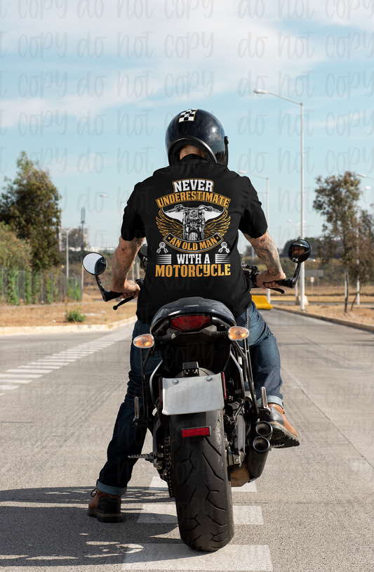Never underestimate an old man with a Motorcycle wings*DREAM TRANSFER* DTF