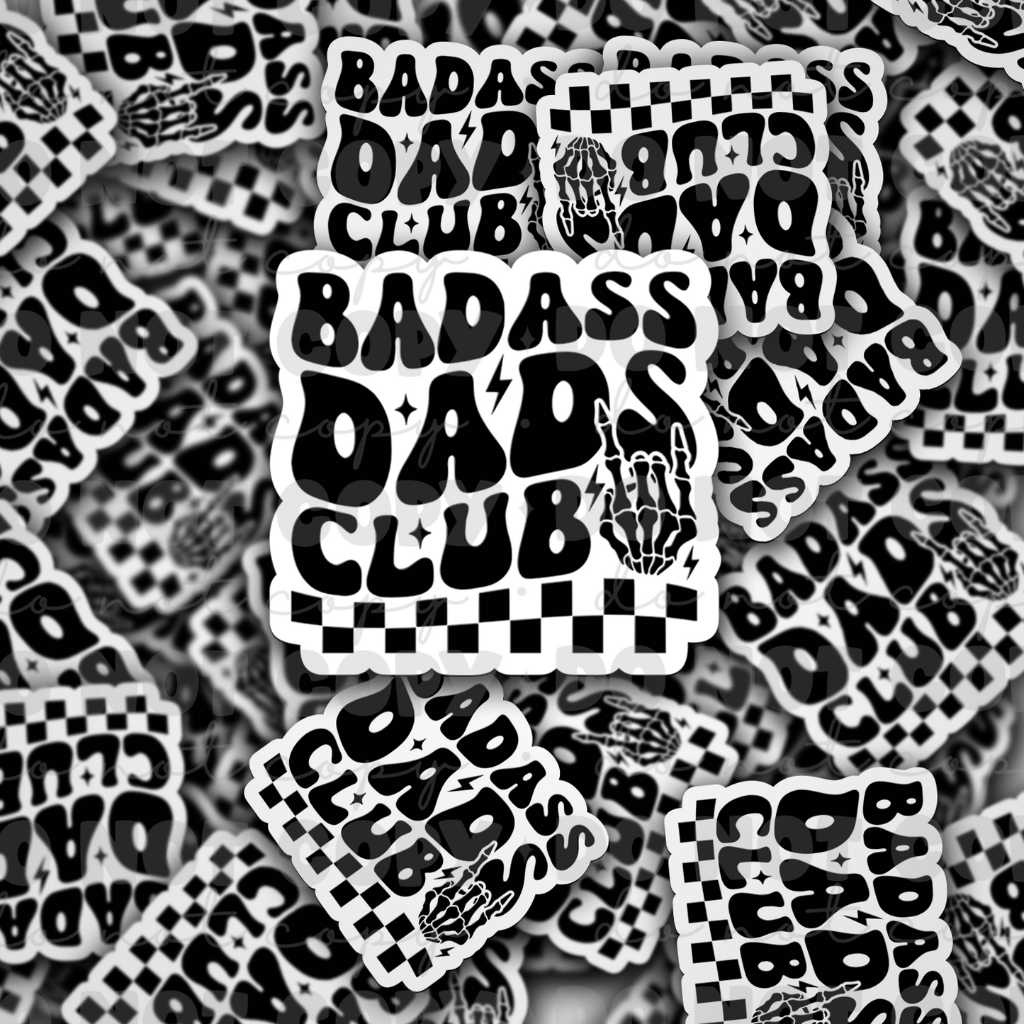 DC 1894 - Badass dads club Die Cut Sticker